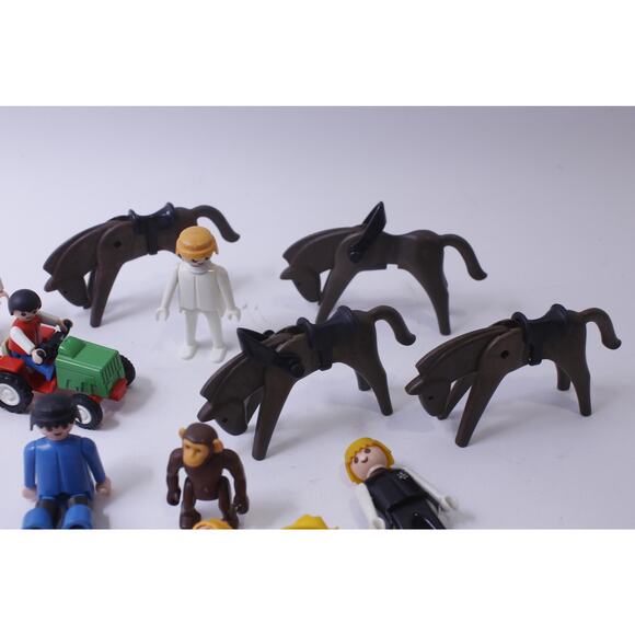 Playmobil Geobra Toy Figures, 1970s, People, Monkey, Horses, Poseable, SHC-003 - Picture 3 of 3